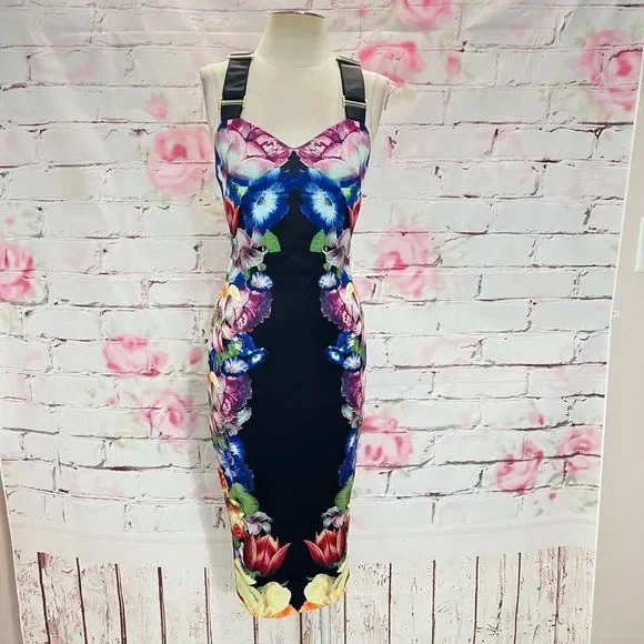 Ted Baker 'Deony' Buckle Strap Sheath Dress size 1 - Picture 5 of 13